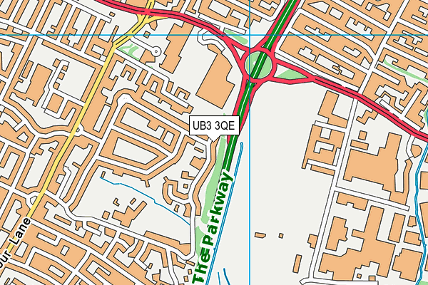 UB3 3QE map - OS VectorMap District (Ordnance Survey) UB3 3QE map - OS VectorMap District (Ordnance Survey)