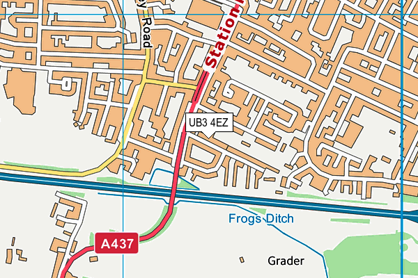 UB3 4EZ map - OS VectorMap District (Ordnance Survey) UB3 4EZ map - OS VectorMap District (Ordnance Survey)