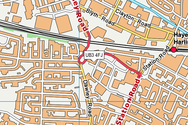 UB3 4FJ map - OS VectorMap District (Ordnance Survey) UB3 4FJ map - OS VectorMap District (Ordnance Survey)