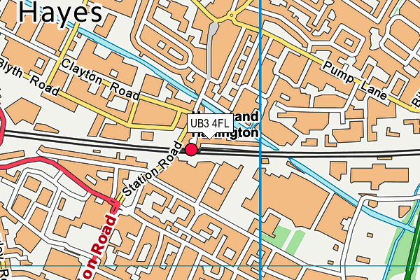 UB3 4FL map - OS VectorMap District (Ordnance Survey) UB3 4FL map - OS VectorMap District (Ordnance Survey)