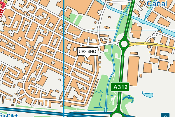 UB3 4HQ map - OS VectorMap District (Ordnance Survey) UB3 4HQ map - OS VectorMap District (Ordnance Survey)