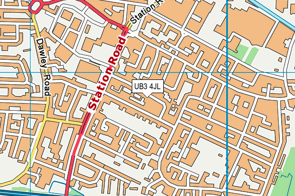 UB3 4JL map - OS VectorMap District (Ordnance Survey) UB3 4JL map - OS VectorMap District (Ordnance Survey)