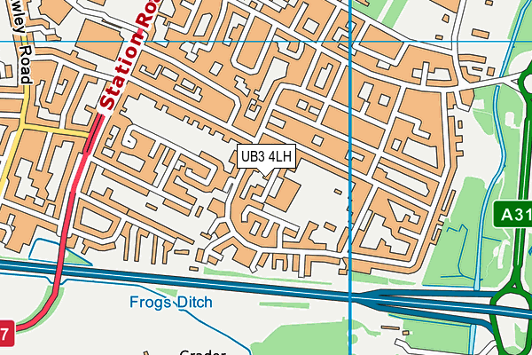 UB3 4LH map - OS VectorMap District (Ordnance Survey) UB3 4LH map - OS VectorMap District (Ordnance Survey)