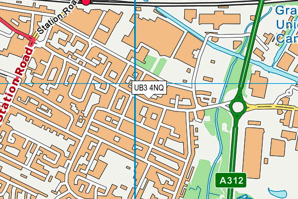 UB3 4NQ map - OS VectorMap District (Ordnance Survey) UB3 4NQ map - OS VectorMap District (Ordnance Survey)