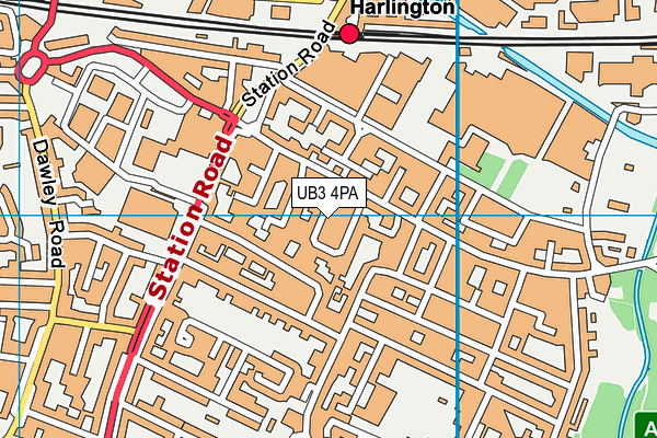 UB3 4PA map - OS VectorMap District (Ordnance Survey) UB3 4PA map - OS VectorMap District (Ordnance Survey)