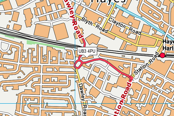 UB3 4PU map - OS VectorMap District (Ordnance Survey) UB3 4PU map - OS VectorMap District (Ordnance Survey)