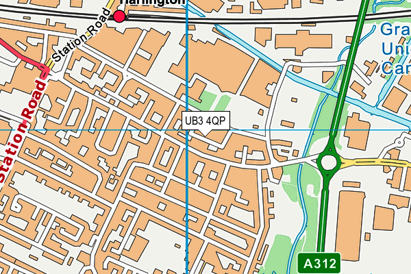 UB3 4QP map - OS VectorMap District (Ordnance Survey) UB3 4QP map - OS VectorMap District (Ordnance Survey)