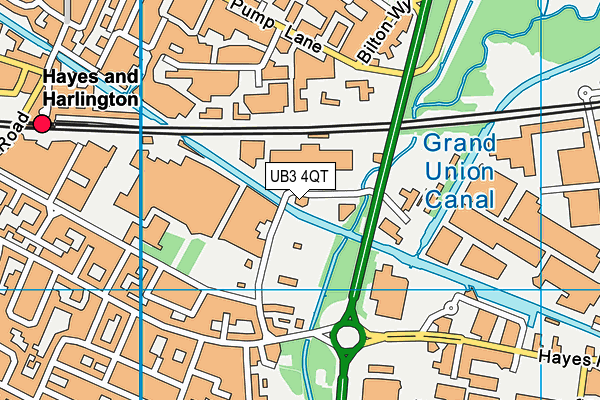 UB3 4QT map - OS VectorMap District (Ordnance Survey) UB3 4QT map - OS VectorMap District (Ordnance Survey)