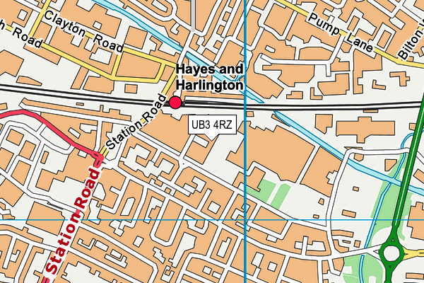 UB3 4RZ map - OS VectorMap District (Ordnance Survey) UB3 4RZ map - OS VectorMap District (Ordnance Survey)