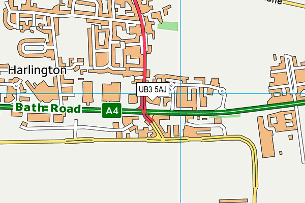 UB3 5AJ map - OS VectorMap District (Ordnance Survey) UB3 5AJ map - OS VectorMap District (Ordnance Survey)