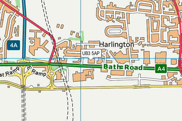 UB3 5AP map - OS VectorMap District (Ordnance Survey) UB3 5AP map - OS VectorMap District (Ordnance Survey)
