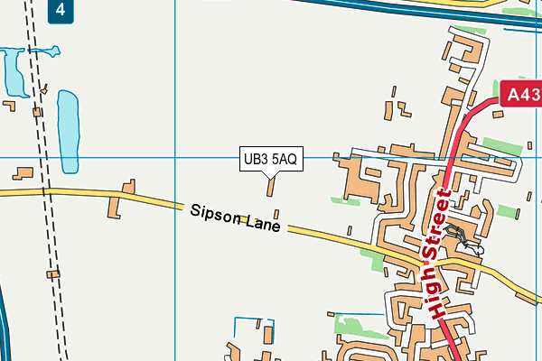 UB3 5AQ map - OS VectorMap District (Ordnance Survey) UB3 5AQ map - OS VectorMap District (Ordnance Survey)