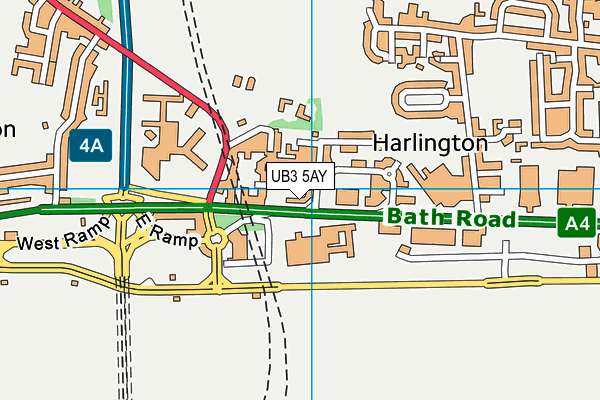 UB3 5AY map - OS VectorMap District (Ordnance Survey) UB3 5AY map - OS VectorMap District (Ordnance Survey)