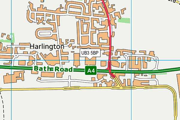 UB3 5BP map - OS VectorMap District (Ordnance Survey) UB3 5BP map - OS VectorMap District (Ordnance Survey)
