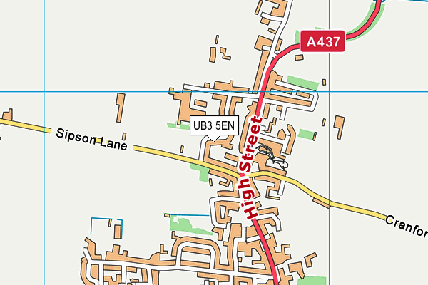 UB3 5EN map - OS VectorMap District (Ordnance Survey) UB3 5EN map - OS VectorMap District (Ordnance Survey)