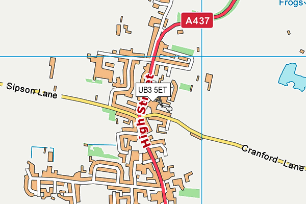 UB3 5ET map - OS VectorMap District (Ordnance Survey) UB3 5ET map - OS VectorMap District (Ordnance Survey)