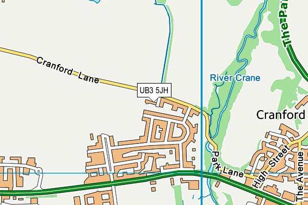 UB3 5JH map - OS VectorMap District (Ordnance Survey) UB3 5JH map - OS VectorMap District (Ordnance Survey)
