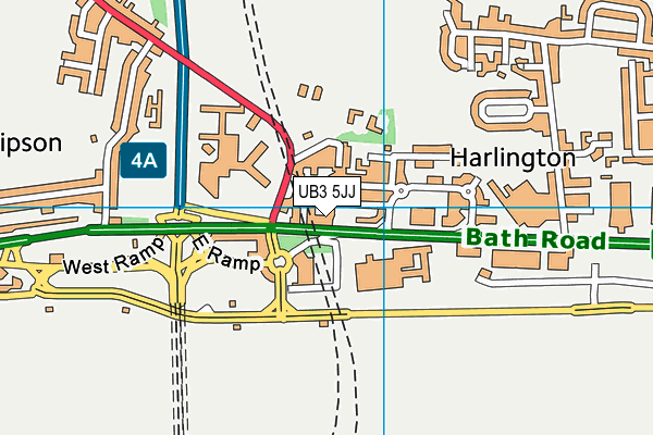 UB3 5JJ map - OS VectorMap District (Ordnance Survey) UB3 5JJ map - OS VectorMap District (Ordnance Survey)
