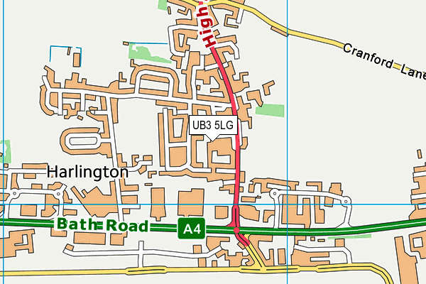 UB3 5LG map - OS VectorMap District (Ordnance Survey) UB3 5LG map - OS VectorMap District (Ordnance Survey)