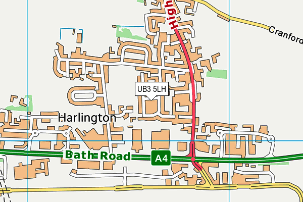 UB3 5LH map - OS VectorMap District (Ordnance Survey) UB3 5LH map - OS VectorMap District (Ordnance Survey)