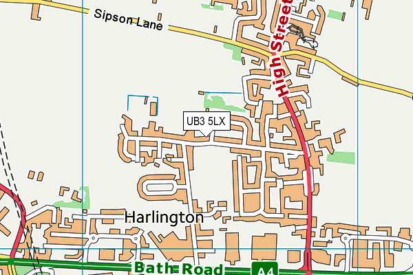 UB3 5LX map - OS VectorMap District (Ordnance Survey) UB3 5LX map - OS VectorMap District (Ordnance Survey)