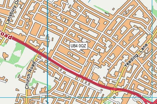 UB4 0QZ map - OS VectorMap District (Ordnance Survey) UB4 0QZ map - OS VectorMap District (Ordnance Survey)