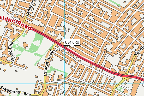 UB4 0RU map - OS VectorMap District (Ordnance Survey) UB4 0RU map - OS VectorMap District (Ordnance Survey)
