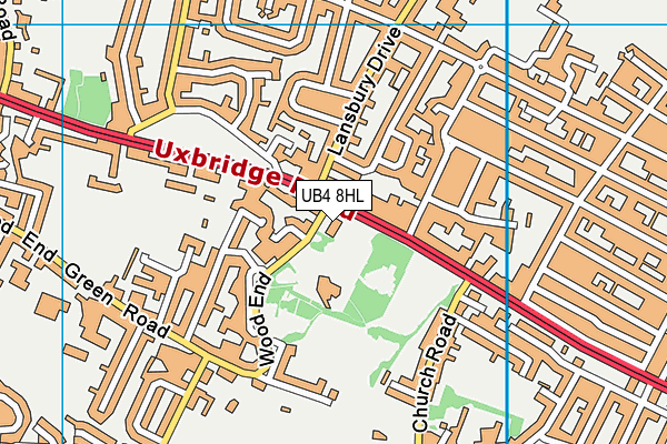 UB4 8HL map - OS VectorMap District (Ordnance Survey) UB4 8HL map - OS VectorMap District (Ordnance Survey)