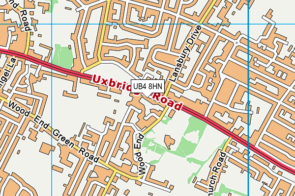 UB4 8HN map - OS VectorMap District (Ordnance Survey) UB4 8HN map - OS VectorMap District (Ordnance Survey)