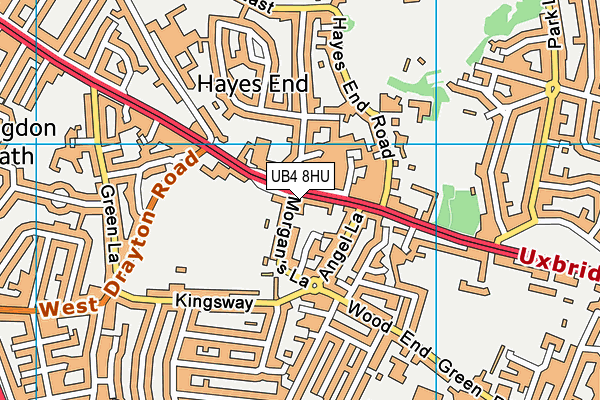 UB4 8HU map - OS VectorMap District (Ordnance Survey) UB4 8HU map - OS VectorMap District (Ordnance Survey)