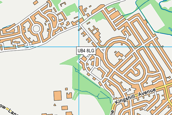 UB4 8LG map - OS VectorMap District (Ordnance Survey) UB4 8LG map - OS VectorMap District (Ordnance Survey)