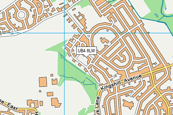 UB4 8LW map - OS VectorMap District (Ordnance Survey) UB4 8LW map - OS VectorMap District (Ordnance Survey)