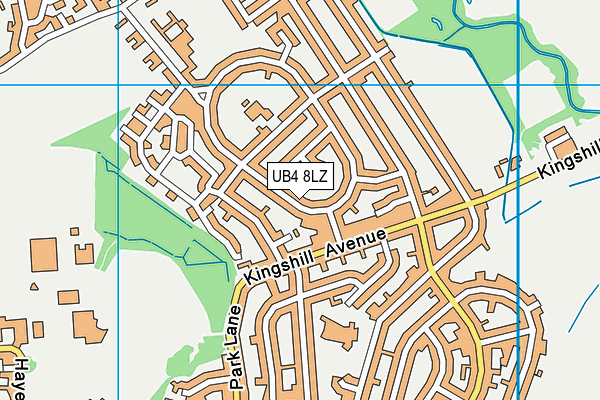 UB4 8LZ map - OS VectorMap District (Ordnance Survey) UB4 8LZ map - OS VectorMap District (Ordnance Survey)