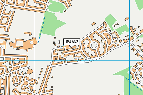UB4 8NZ map - OS VectorMap District (Ordnance Survey) UB4 8NZ map - OS VectorMap District (Ordnance Survey)