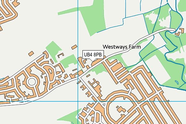 UB4 8PB map - OS VectorMap District (Ordnance Survey) UB4 8PB map - OS VectorMap District (Ordnance Survey)