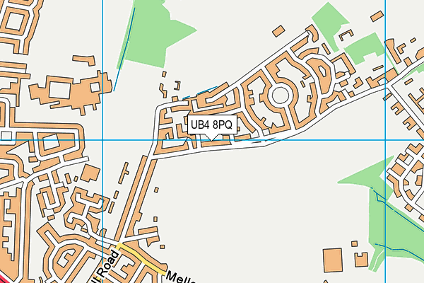 UB4 8PQ map - OS VectorMap District (Ordnance Survey) UB4 8PQ map - OS VectorMap District (Ordnance Survey)