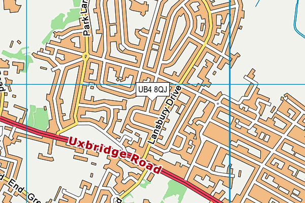 UB4 8QJ map - OS VectorMap District (Ordnance Survey) UB4 8QJ map - OS VectorMap District (Ordnance Survey)