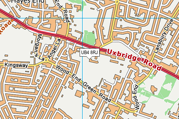 UB4 8RJ map - OS VectorMap District (Ordnance Survey) UB4 8RJ map - OS VectorMap District (Ordnance Survey)