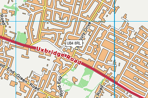 UB4 8RL map - OS VectorMap District (Ordnance Survey) UB4 8RL map - OS VectorMap District (Ordnance Survey)