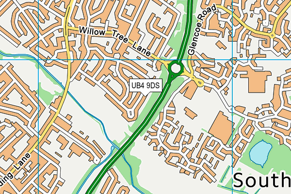 UB4 9DS map - OS VectorMap District (Ordnance Survey) UB4 9DS map - OS VectorMap District (Ordnance Survey)