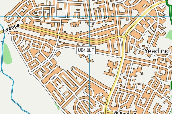 UB4 9LF map - OS VectorMap District (Ordnance Survey) UB4 9LF map - OS VectorMap District (Ordnance Survey)
