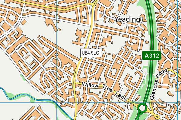 UB4 9LG map - OS VectorMap District (Ordnance Survey) UB4 9LG map - OS VectorMap District (Ordnance Survey)