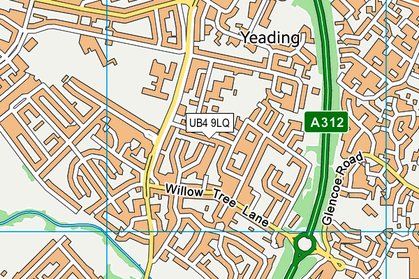 UB4 9LQ map - OS VectorMap District (Ordnance Survey) UB4 9LQ map - OS VectorMap District (Ordnance Survey)