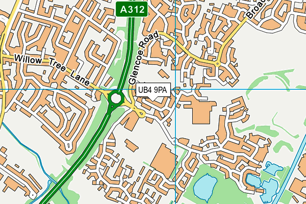 UB4 9PA map - OS VectorMap District (Ordnance Survey) UB4 9PA map - OS VectorMap District (Ordnance Survey)