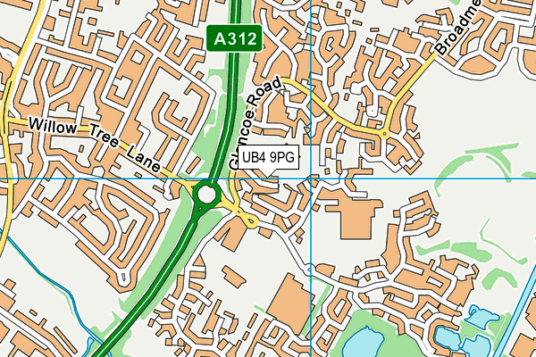 UB4 9PG map - OS VectorMap District (Ordnance Survey) UB4 9PG map - OS VectorMap District (Ordnance Survey)