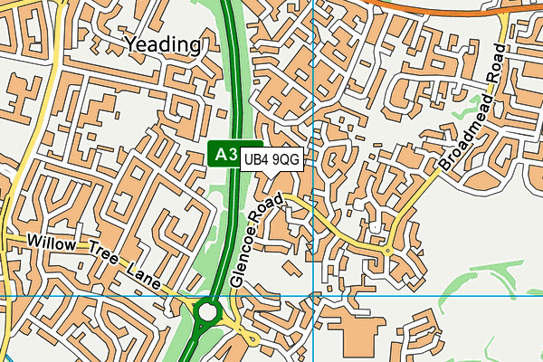 UB4 9QG map - OS VectorMap District (Ordnance Survey) UB4 9QG map - OS VectorMap District (Ordnance Survey)