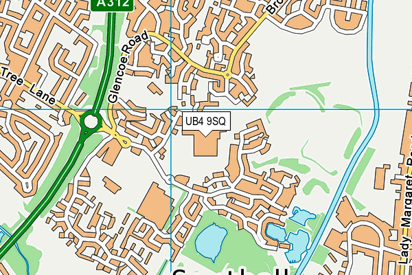 UB4 9SQ map - OS VectorMap District (Ordnance Survey) UB4 9SQ map - OS VectorMap District (Ordnance Survey)