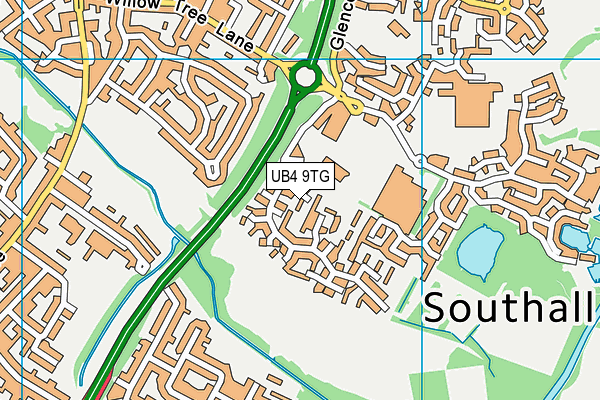 UB4 9TG map - OS VectorMap District (Ordnance Survey) UB4 9TG map - OS VectorMap District (Ordnance Survey)