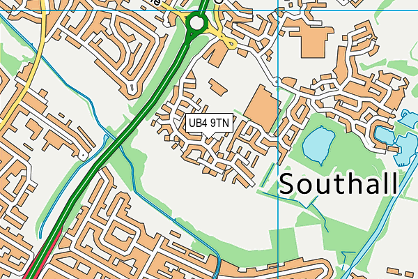 UB4 9TN map - OS VectorMap District (Ordnance Survey) UB4 9TN map - OS VectorMap District (Ordnance Survey)