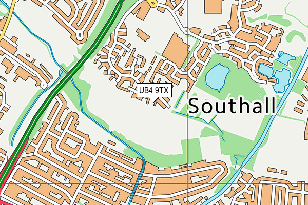 UB4 9TX map - OS VectorMap District (Ordnance Survey) UB4 9TX map - OS VectorMap District (Ordnance Survey)
